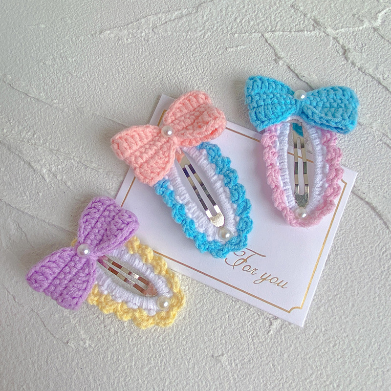 KẸP TÓC LEN HANDMADE  siêu dễ thươn, phù hợp với mọi lứa tuổi.( hình thật)