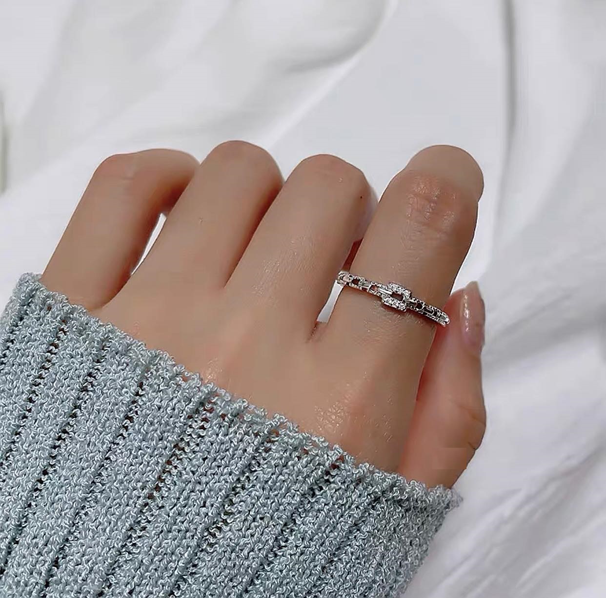 Nhẫn nữ - Nhẫn nữ bạc ta k21 - Thanh bạc