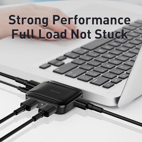 [BẢO HÀNH 12 THÁNG] Bộ chia USB Hub Baseus 2.0 đa năng 4 cổng USB 2.0 + 1 cổng Micro