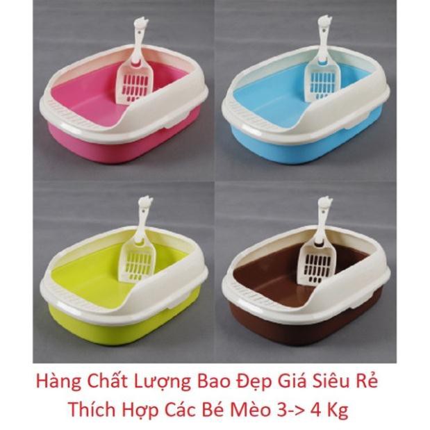 Chậu cát vệ sinh cho mèo kèm xẻng 40x29x13.5cm, Cát mèo, cát vệ sinh cho mèo, cat ve sinh meo - Phụ kiện thú cưng TLC