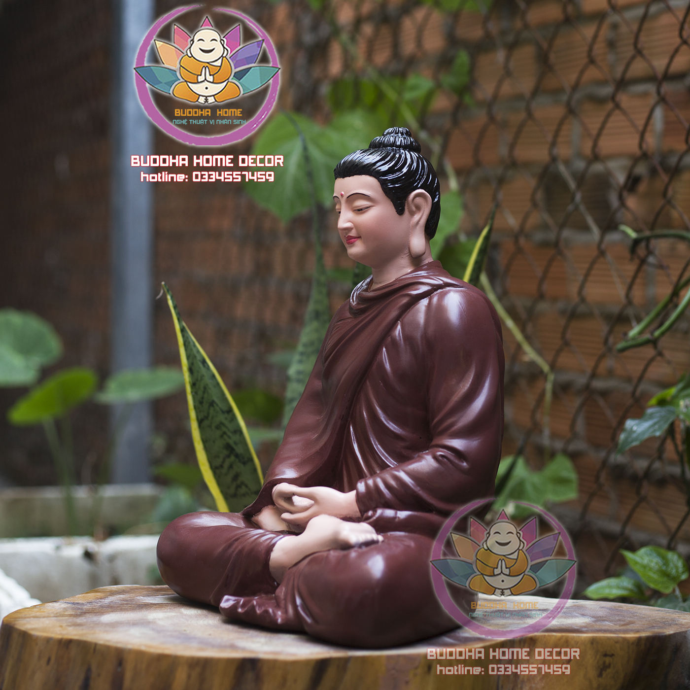Tôn Tượng Thích Ca Thế Thiền thủ ấn Cao 35 cm
