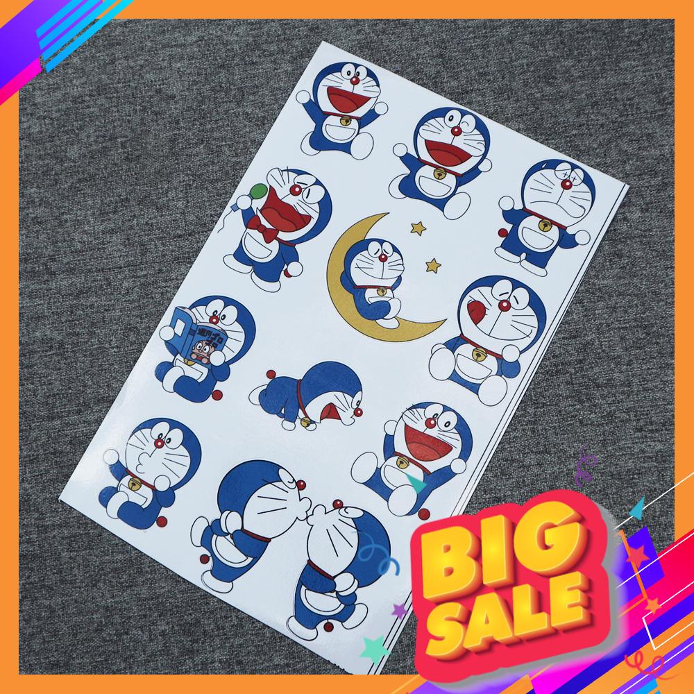 Bộ tem logo, tem giấy hình Doraemon đa dạng