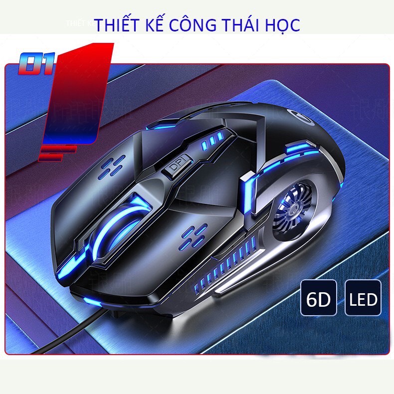 Chuột Gaming Máy Tính Có Dây Game Thủ YINDIAO G5 3200DPI / Chế Độ LED 7 Màu 6 Nút Bấm - PKSAMRT