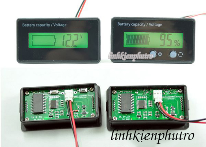 [HCM]Đồng Hồ Báo Phần Trăm Pin LCD - 2 Nút
