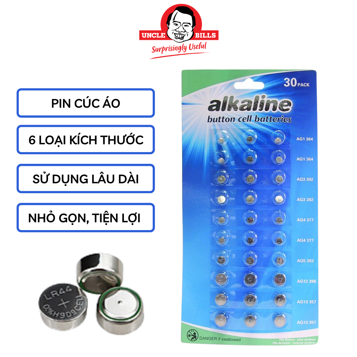 Pin cúc áo 30 viên UBL IB0013