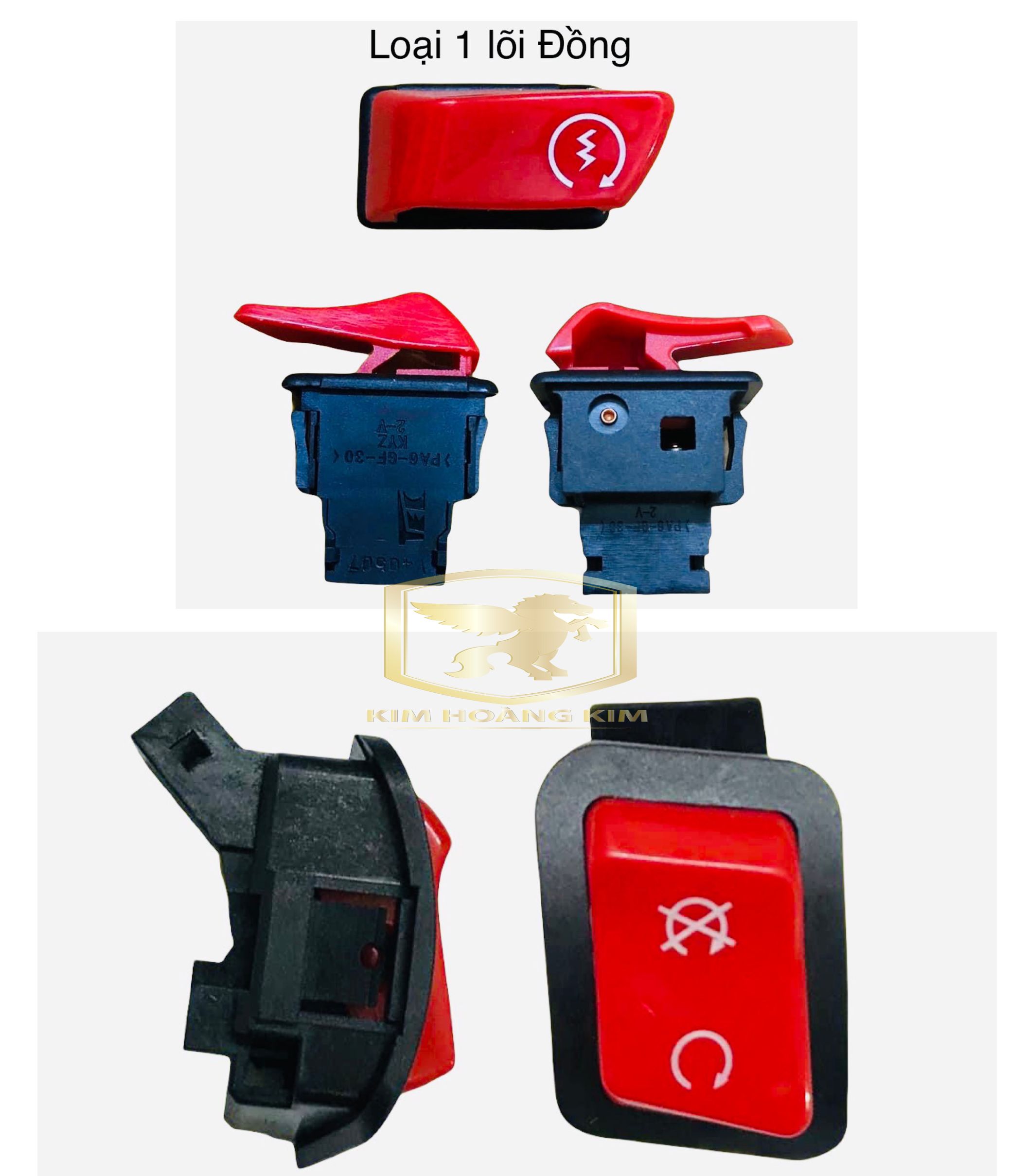 Combo Nút Đề Đỏ và Nút công tắc SH300i tắt máy tạm thời hàng loại 1 Cao Cấp LÕI ĐỒNG Siêu Rẻ