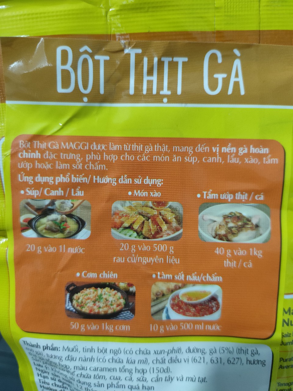 Combo 2 Bột thịt gà Maggi proffessional làm từ Thịt gà thật 1Kg