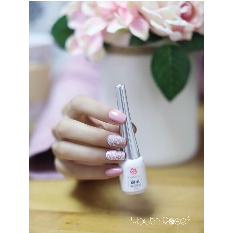 Sơn gel cọ nét trắng & đen vẽ nét thanh mảnh cực đẹp