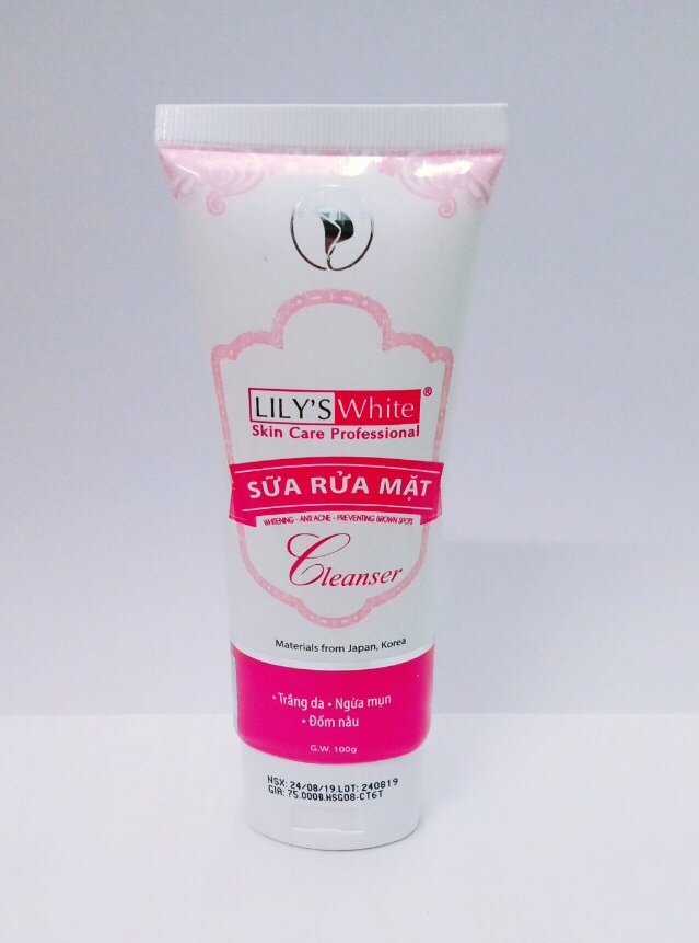 Sữa rửa mặt trắng da ngừa mụn lilys white