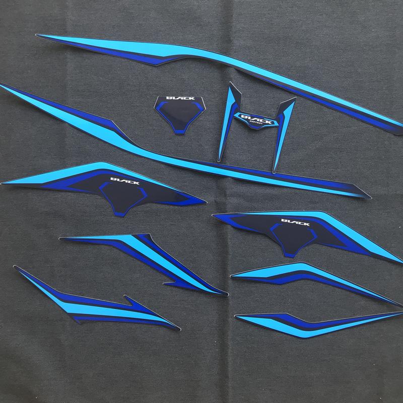 Bộ tem 3 lớp mẫu zin cho air blade 2016 blade edition - màu xanh