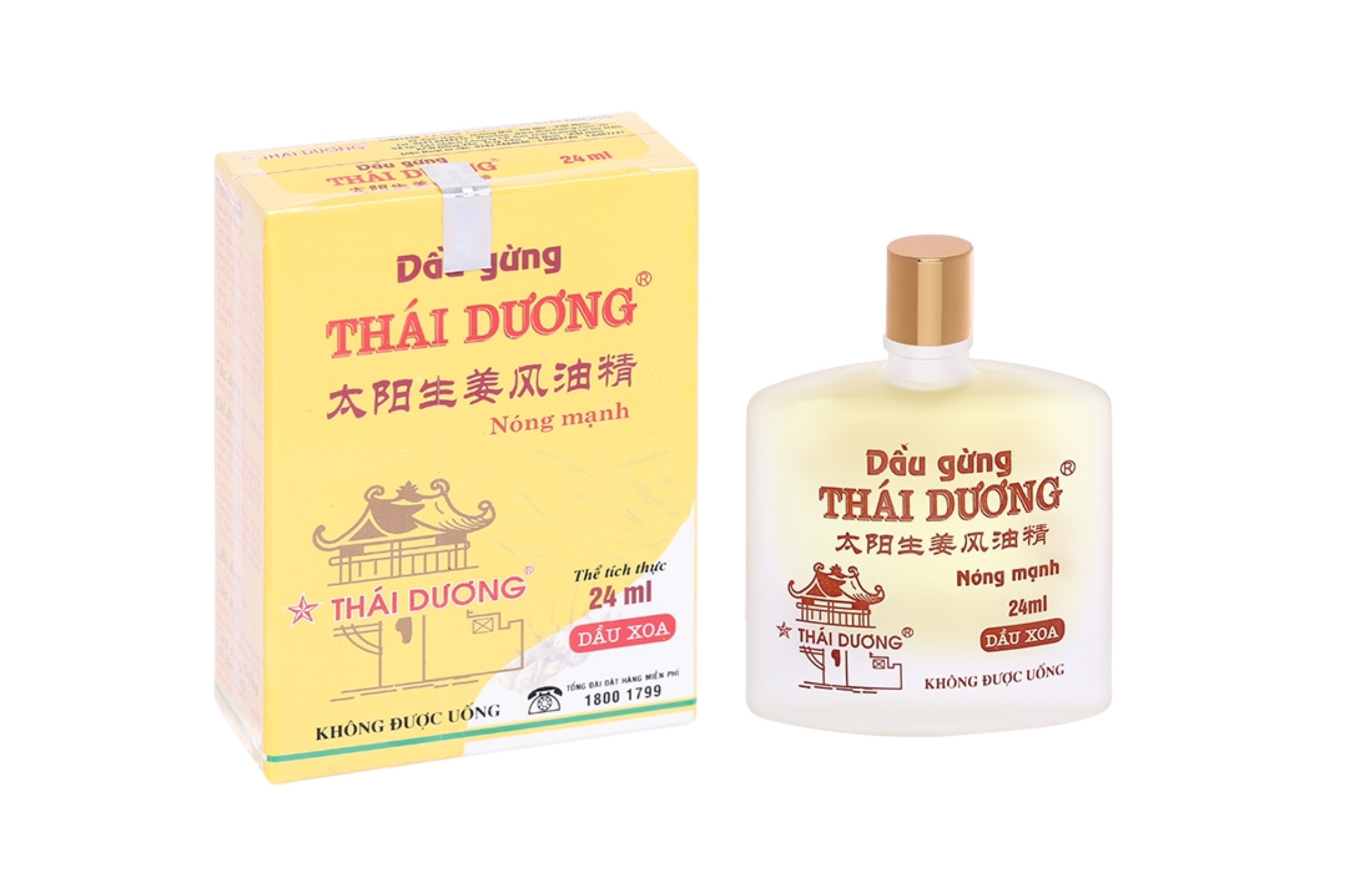 [ CAM KẾT CHÍNH HÃNG ] Dầu Gừng Thái Dương 24ml\6ml
