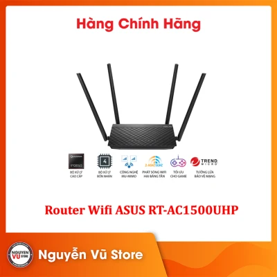 Router Wifi Asus RT-AC1500UHP Băng Tần Kép MU-MIMO - Hàng Chính Hãng