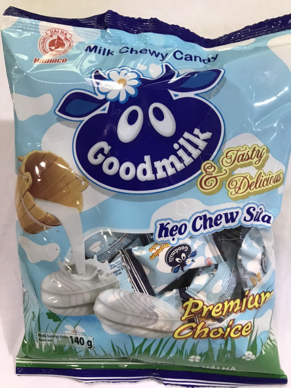 Kẹo Mềm Chew Sữa Hải Hà (Gói 140g) Milk Chewy Candy