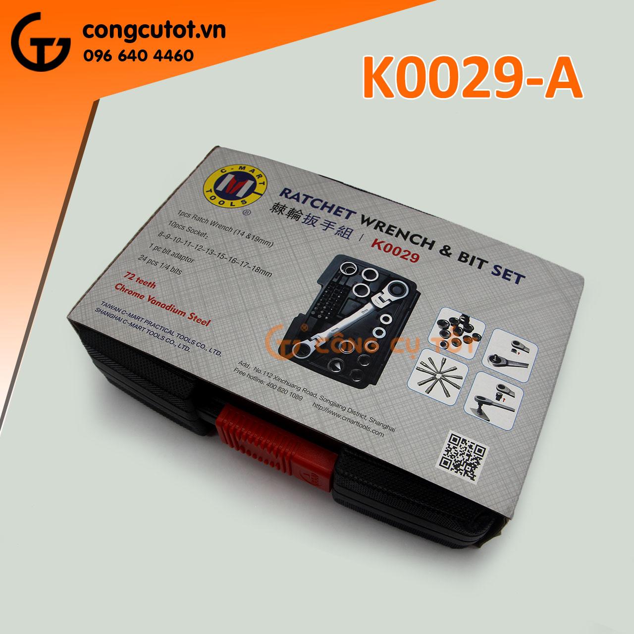 Bộ cờ lê tự động 36 chi tiết C-Mart K0029-A