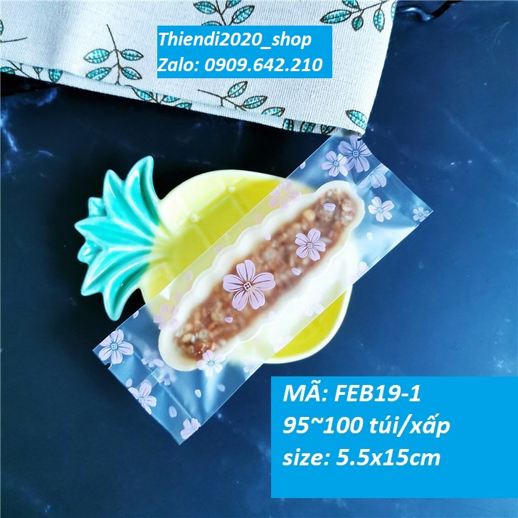 FEB19-Túi nylon đựng bánh thuyền 5.5*15cm( 100 túi/xấp)