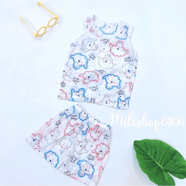 Bộ Ba Lỗ Cotton Giấy Cho Bé