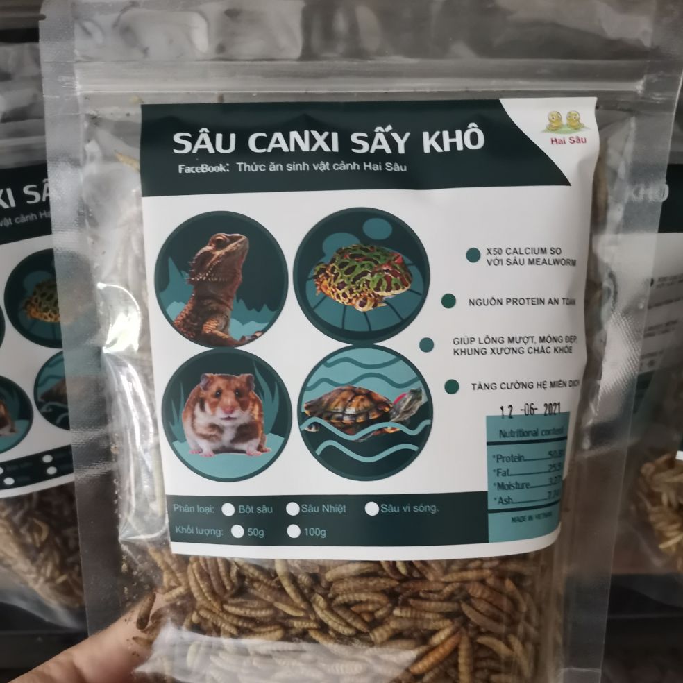 Sâu canxi dành cho bò sát, rùa, chim, cá cảnh...