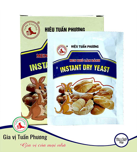 Bột Nở Men Khô Làm Bánh Tuấn Phương - Bột Nở Con Chuột ( 1 Hộp 5 Gói )