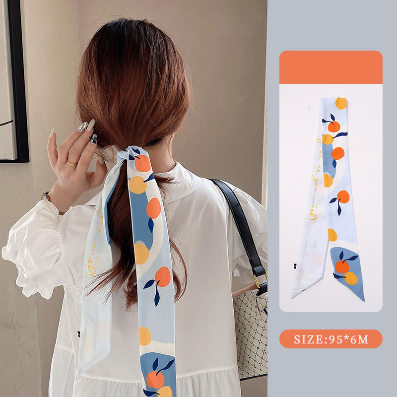 Lụa cột tóc đa năng  cột tóc nữ phong cách nàng thơ Hàn Quốc hot trend hè 2021