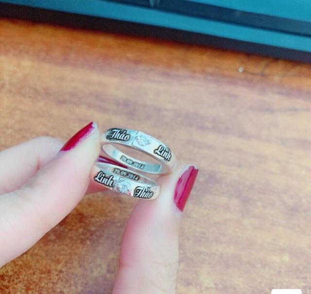 ☾☏ Nhẫn đôi khắc tên khắc ngày cưới theo yêu cầu chuẩn bạc ta sáng đẹp