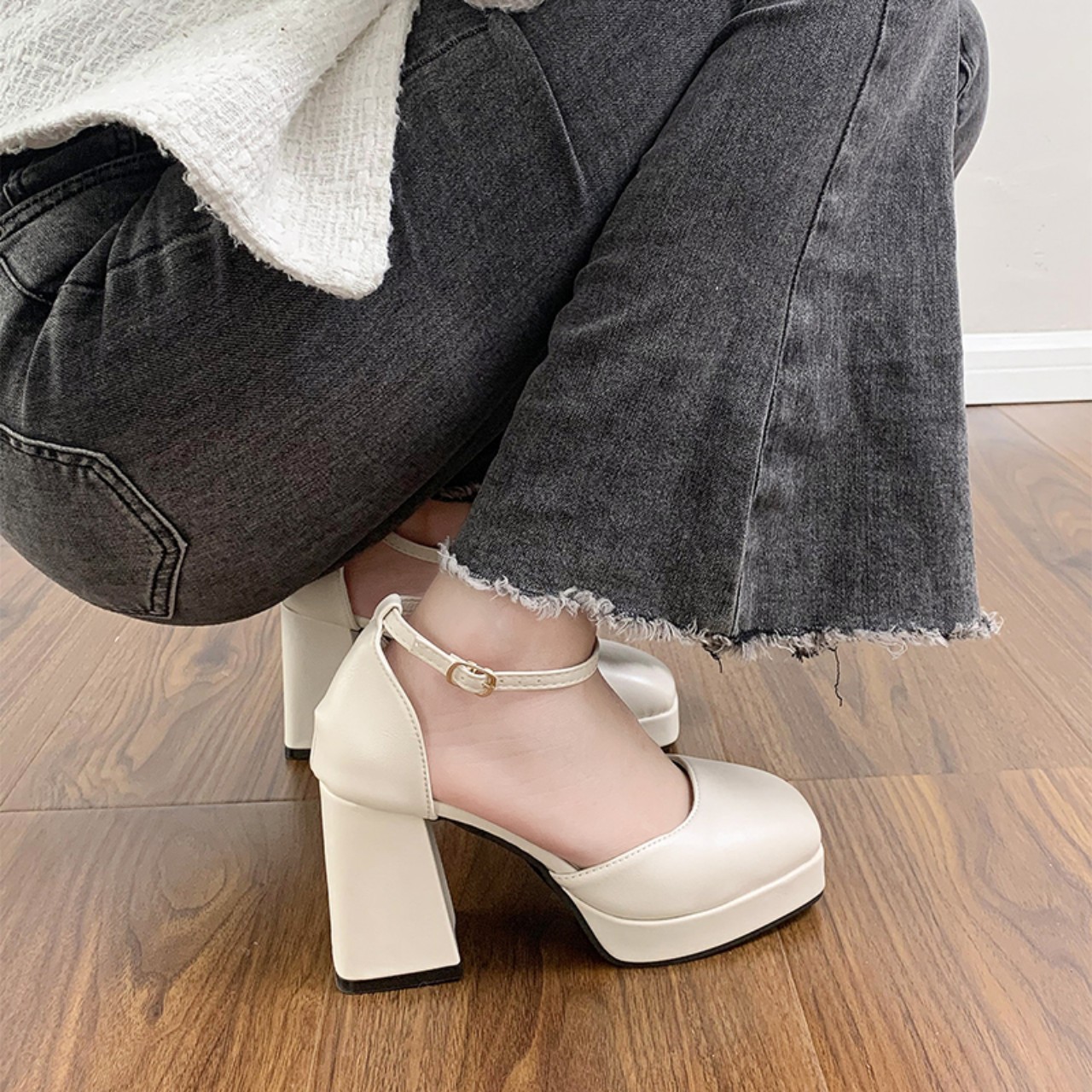 Giày cao gót 9cm mũi vuông cao cấp