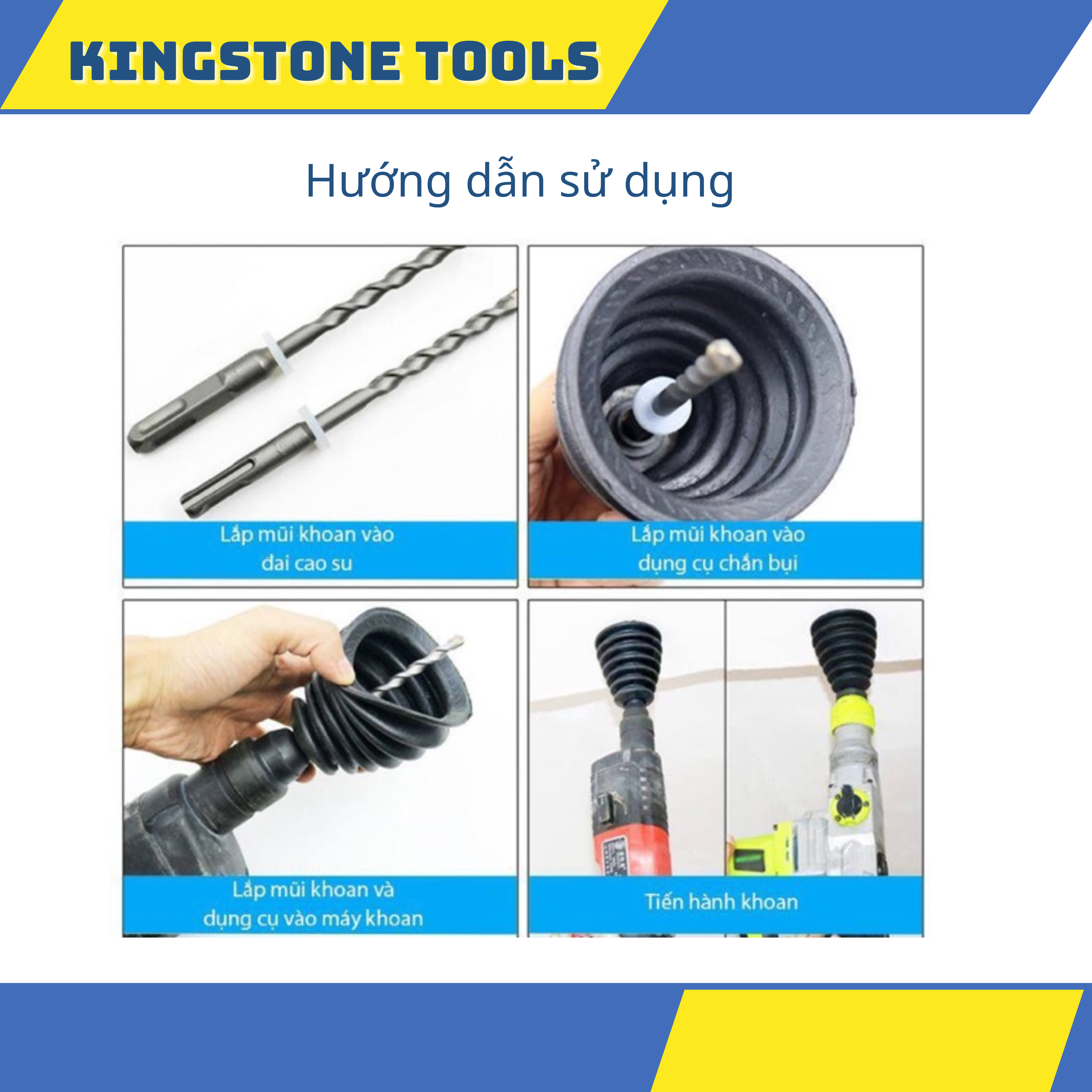 Dụng cụ chắn bụi hứng bụi máy khoan