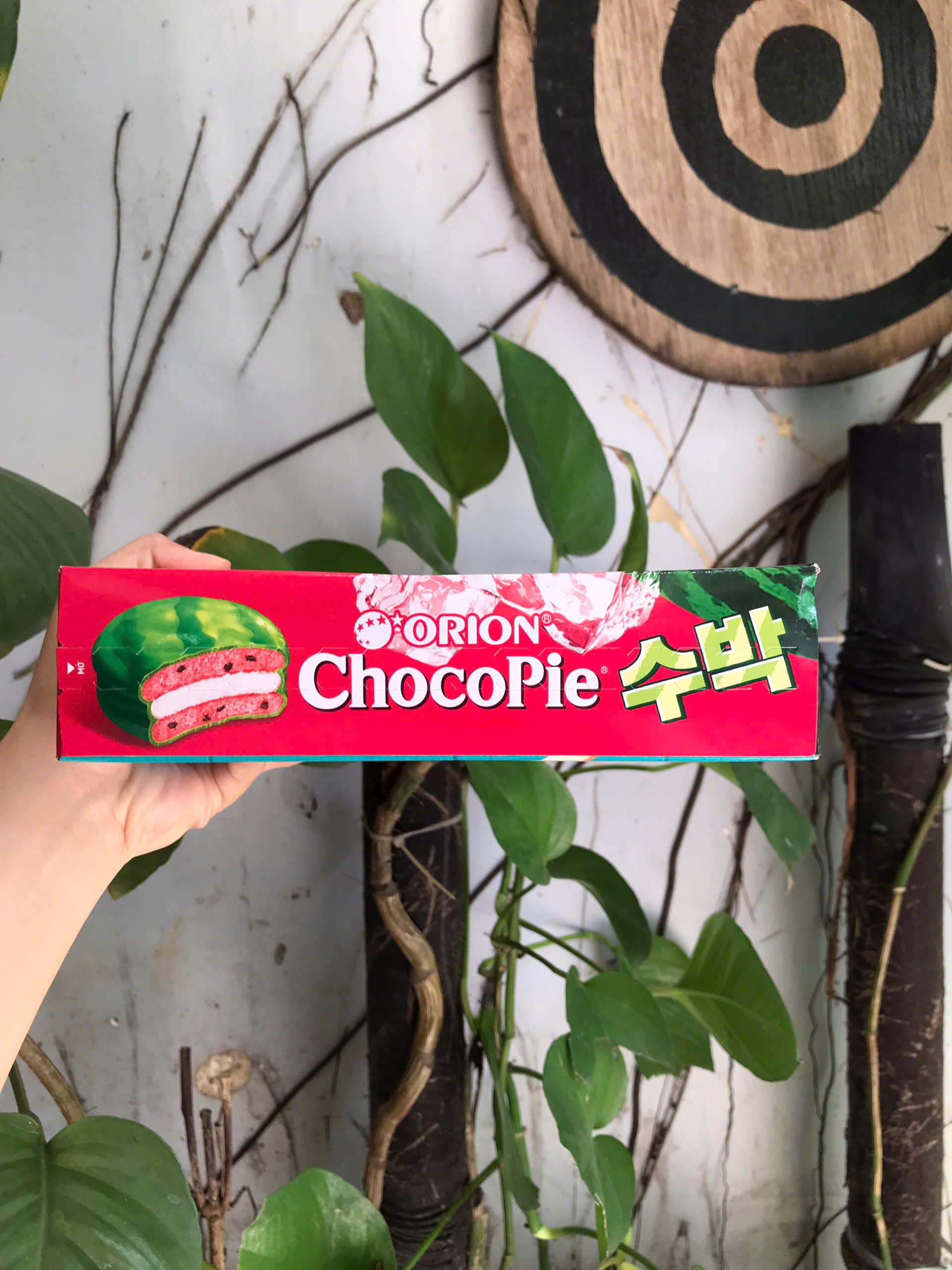 Bánh Choco Pie Orion Vị Dưa Hấu (Hộp 12 cái)
