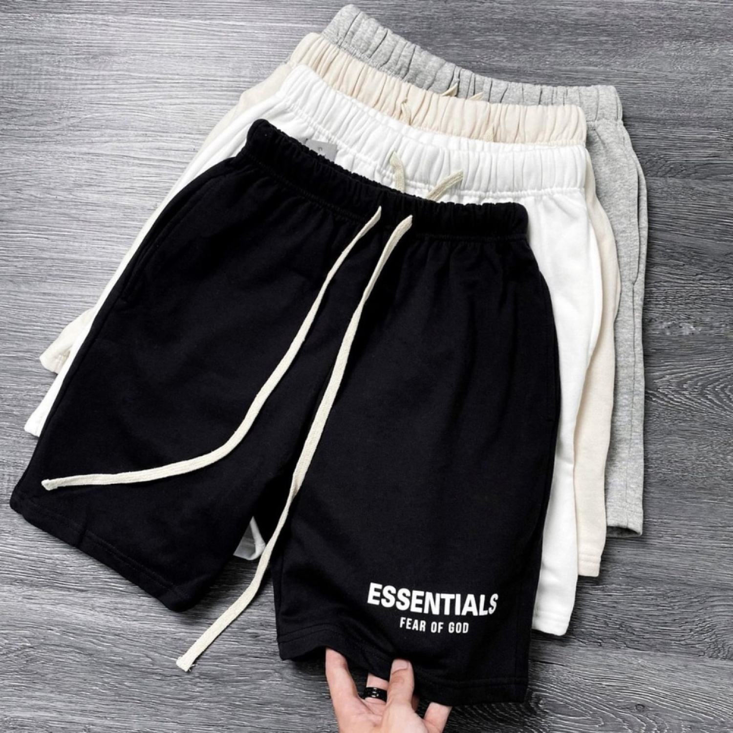 Quần short ESSENTIALS, quần đùi nam chất nỉ cotton cao cấp unisex kiểu dáng ulzzang