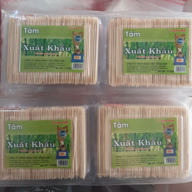 10 hộp tăm xuất khẩu nhọn 2 đầu