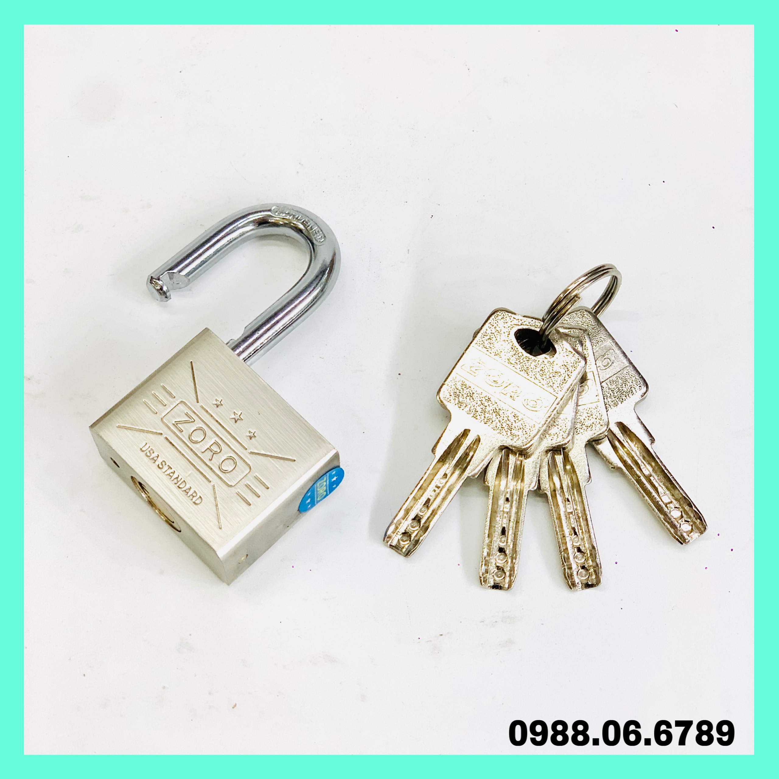 Ổ khóa ZORO 4 phân ,chìa muỗng ⚡chính hãng⚡ ổ khóa chống trộm cao cấp công nghệ Mỹ - ổ khóa cửa nhà chống rỉ sét,chống nước, bảo hành 5 năm