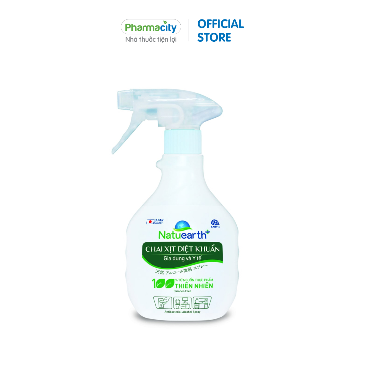 Xịt diệt khuẩn đa năng Natuearth Plus (410ml)