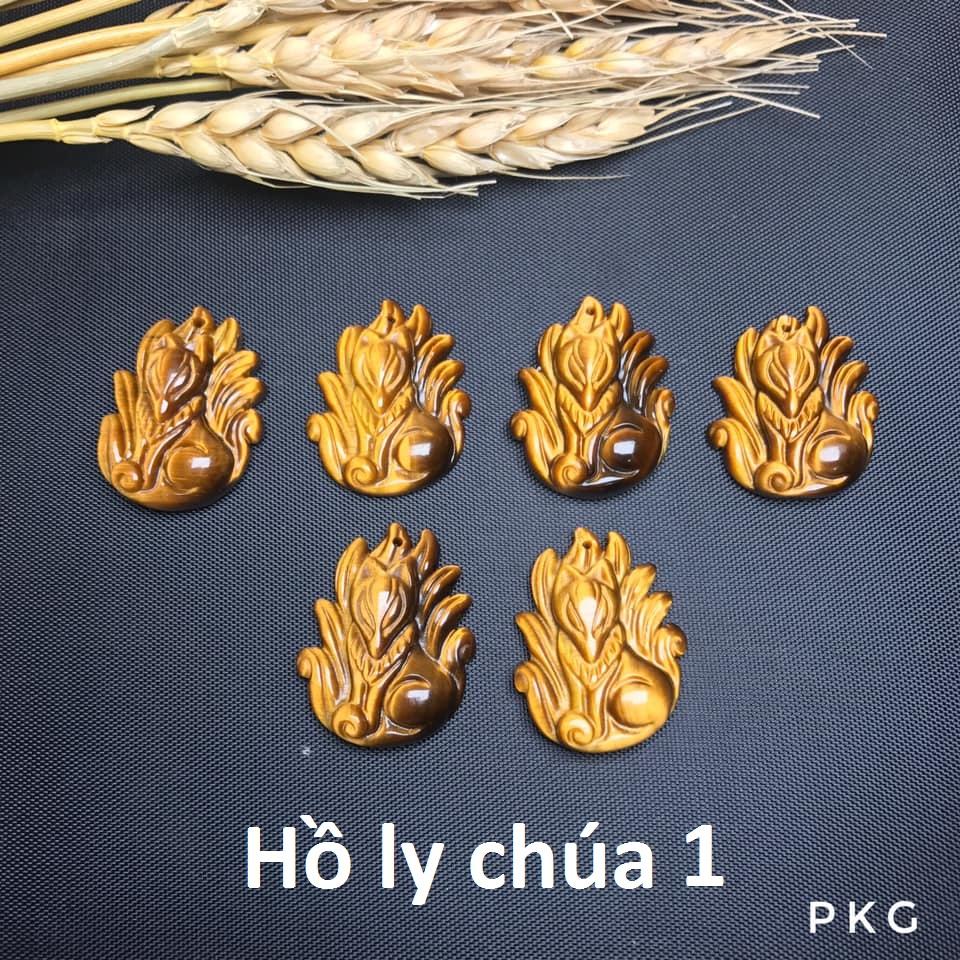 Hồ ly đá tự nhiên Mắt hổ vàng nâu