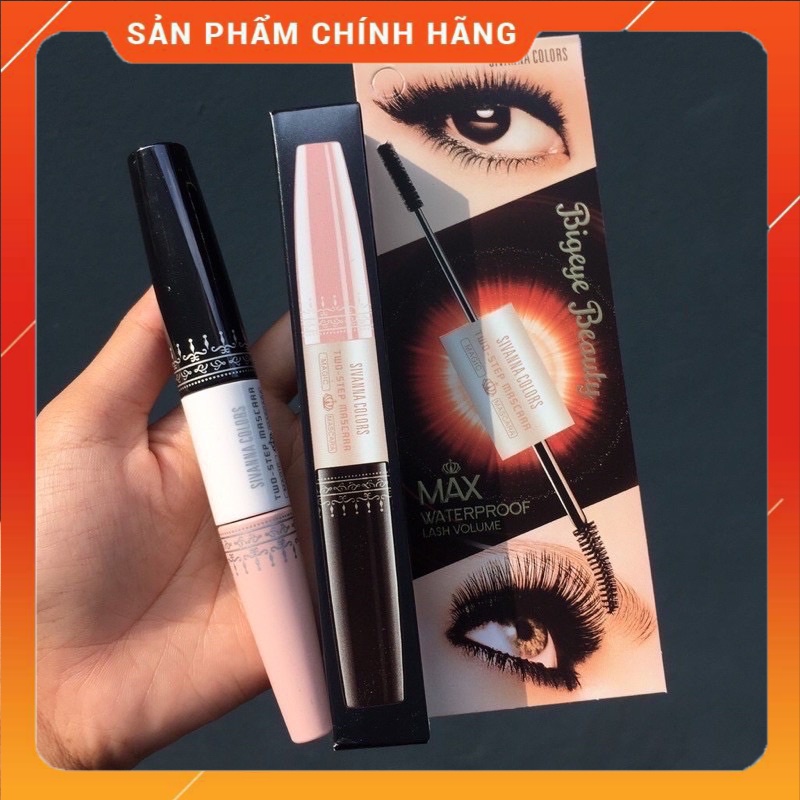 Mascara 2 Đầu Sivanna Colors 6X Thái Lan , Ko Thấm Nước , Làm Dày Và Dài Mi , KO Lem Trôi , KO Bết Dính