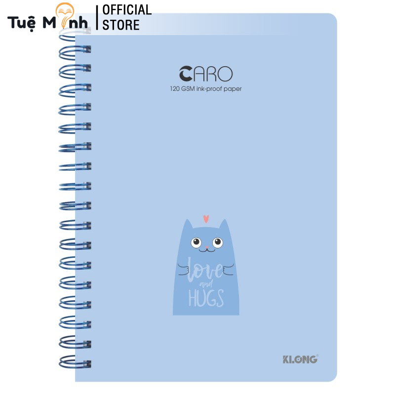 Sổ Klong B5 [Chọn Màu] 200 Trang Caro Lò Xo Kép Bìa Màu Pastel - Sổ Tập Klong Ms 297- VPP Tuệ Minh
