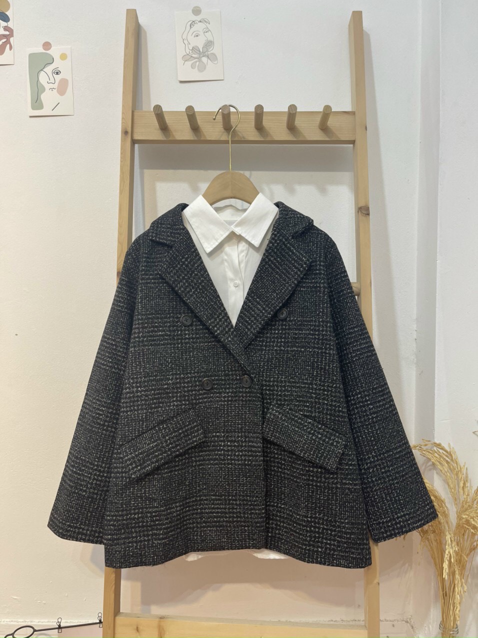 Áo vest blazer kẻ siêu hot