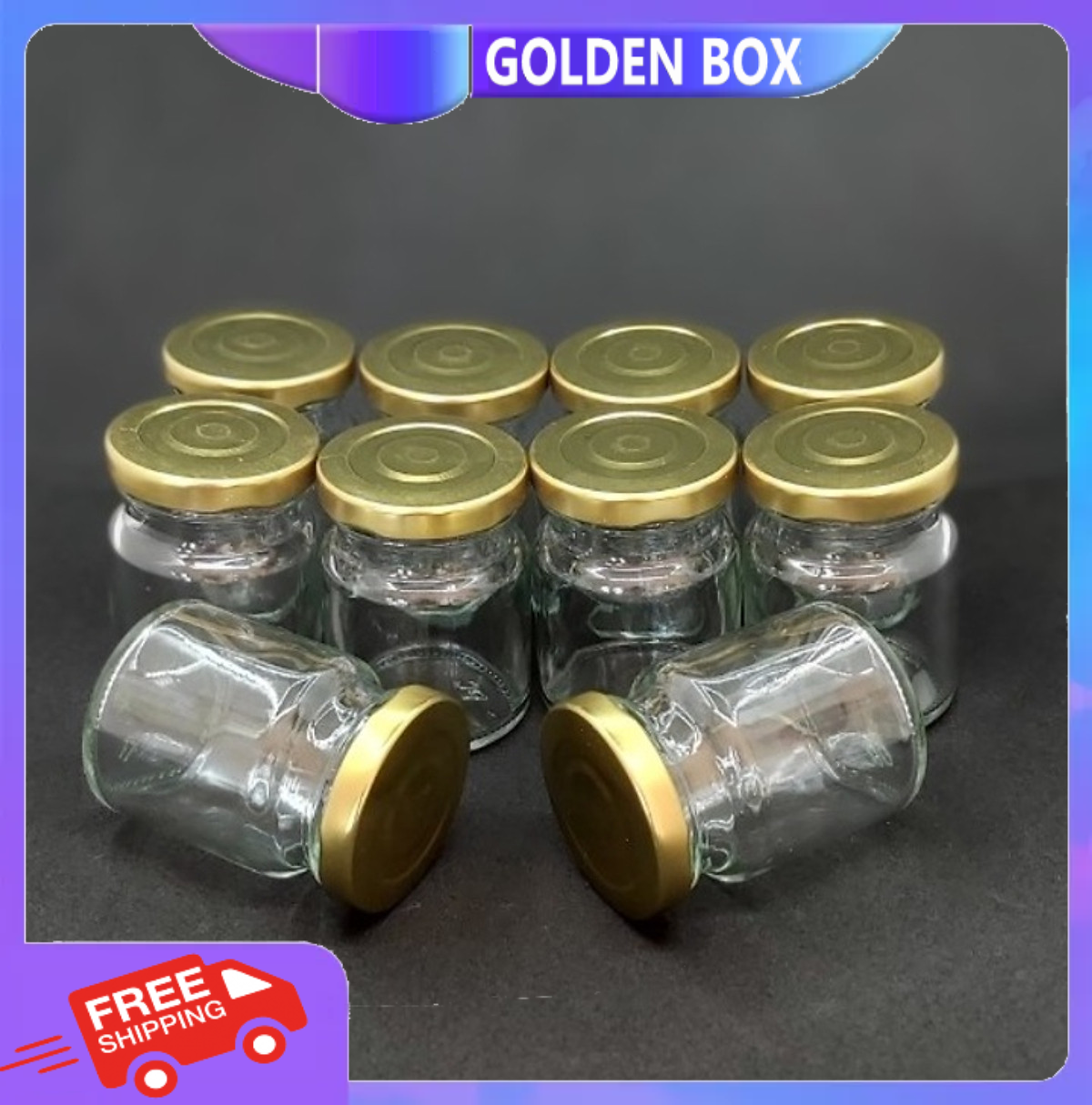 Combo 10 Hũ Thủy Tinh Nắp Thiếc vặn 70ML (Hũ 70MLthủy tinh đựng Yến chưng, Hủ thủy tinh đựng dầu dừa, hũ gia vị)