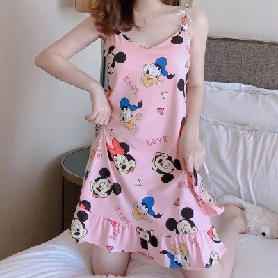Váy ngủ hai dây có nệm ngực