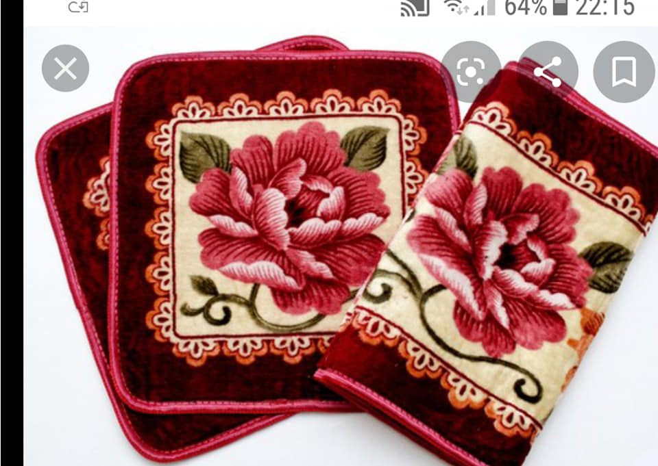 Bộ Thảm ghế nhung trần hoa cao cấp