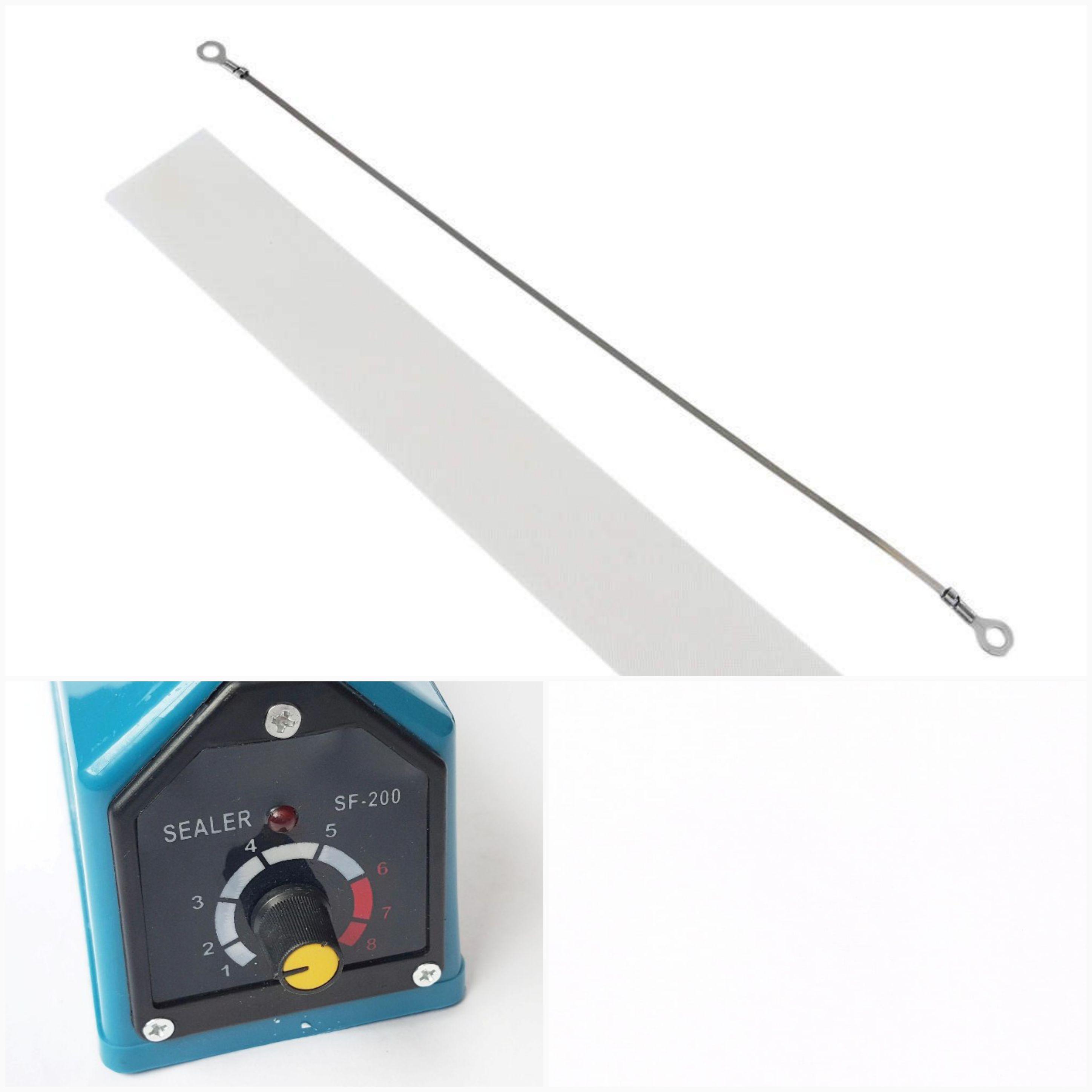 Bộ 3 dây nhiệt 20cm rộng 2mm thay thế, máy hàn miệng túi dập tay FS-200