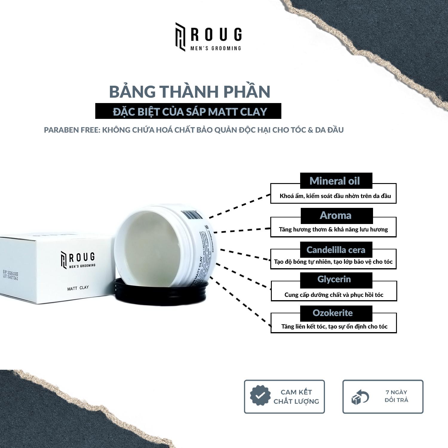 Roug Matt Clay Hair Wax - Matte Clay