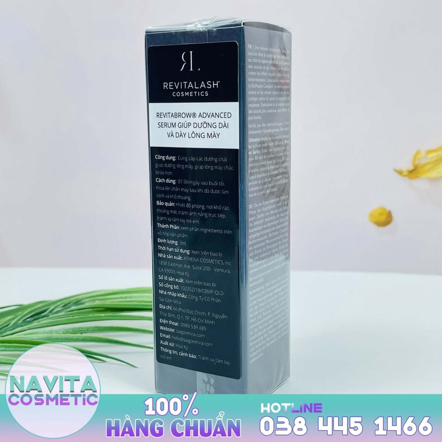[Ưu đãi] Serum nuôi dưỡng & mọc lông mày Revitabrow® Advanced USA