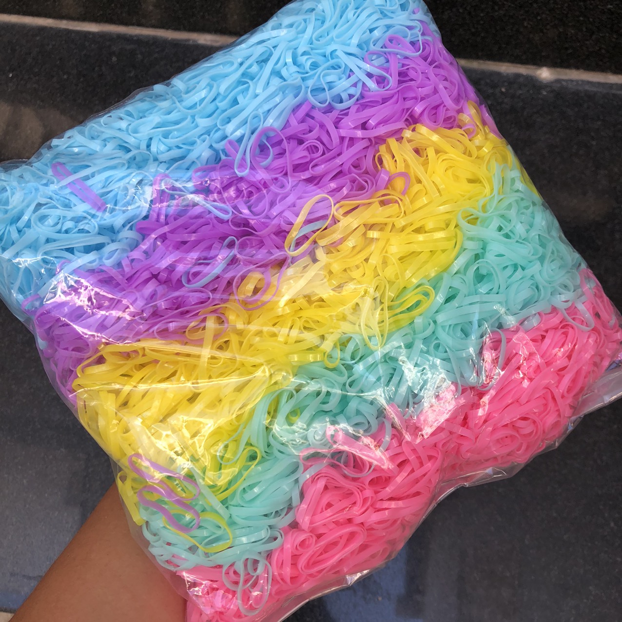 Túi 1kg thun cột tóc thái màu kẹo ngọt Phụ Kiện 68