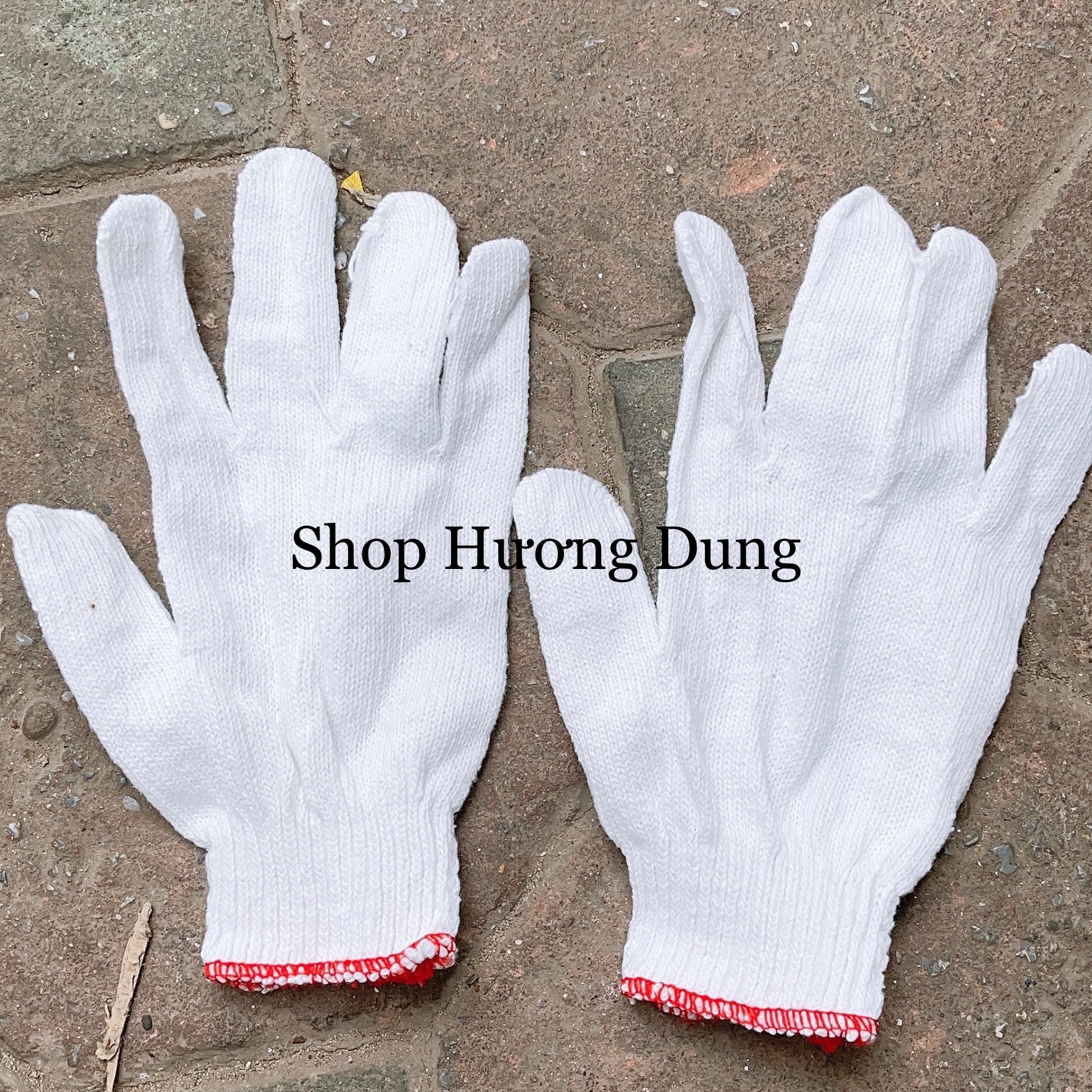 Combo 3 đôi găng tay sợi trắng bảo hộ lao động