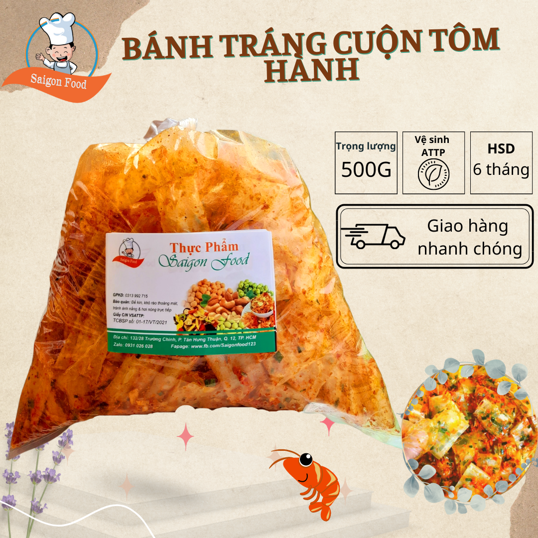 [HCM]500g bánh tráng tôm hành - SAIGON FOOD