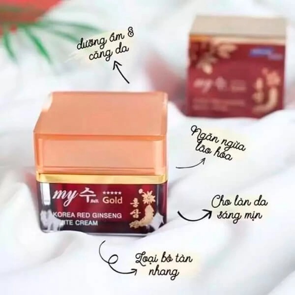 Kem Dưỡng Da Trắng Hồng Sâm My Gold Hàn Quốc (Đỏ)