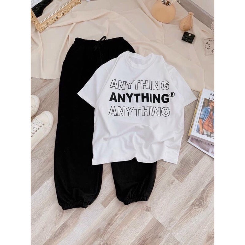 SÉT ANYTHING+QUẦN BOM ĐEN
