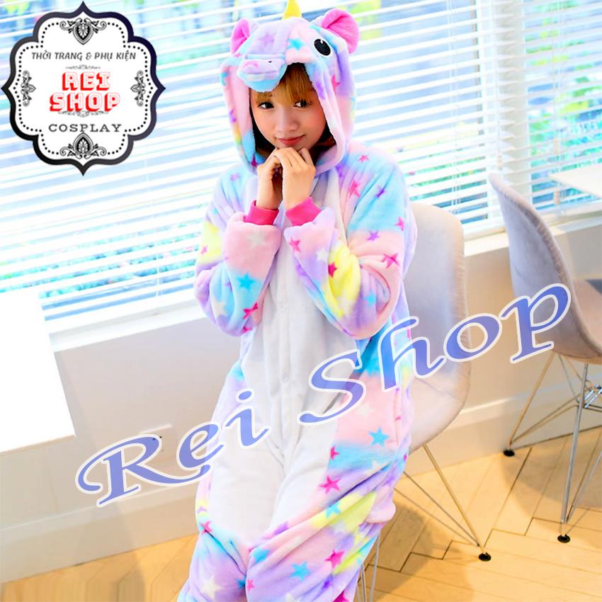 Bộ Đồ Hình Thú Kỳ Lân Unicorn Size Cho Người Lớn