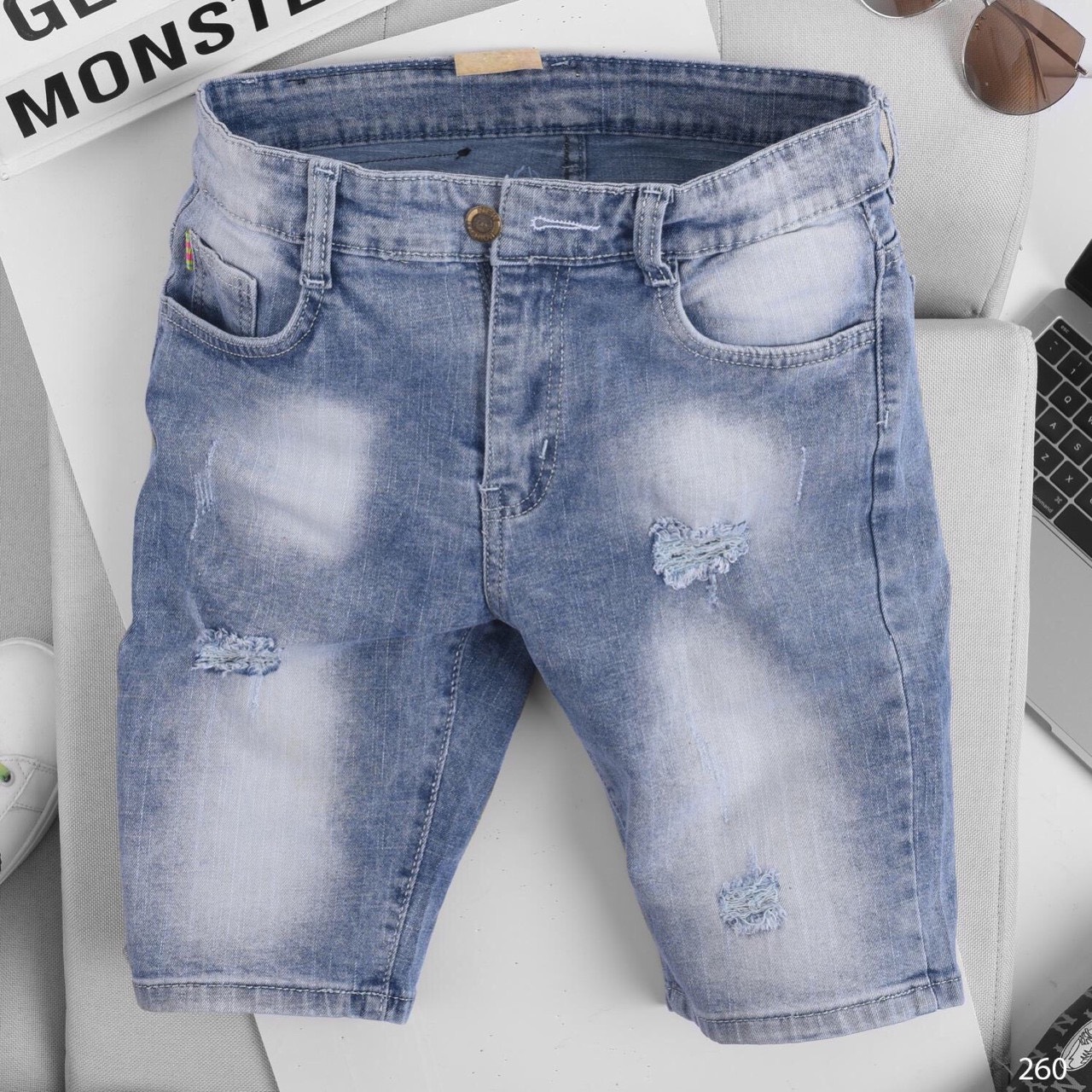 [HCM]QUẦN SHORT JEAN NAM CO GIÃN CAO CẤP  PHONG CÁCH TRẺ TRUNG THỜI TRANG BINSTORE94 (hình thật shop chụp) B24