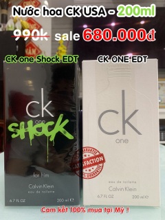 [HCM]Nước hoa CK ONE - CK SHOCK 200ml EDT Unisex Auth - nguyên seal từ US. thumbnail