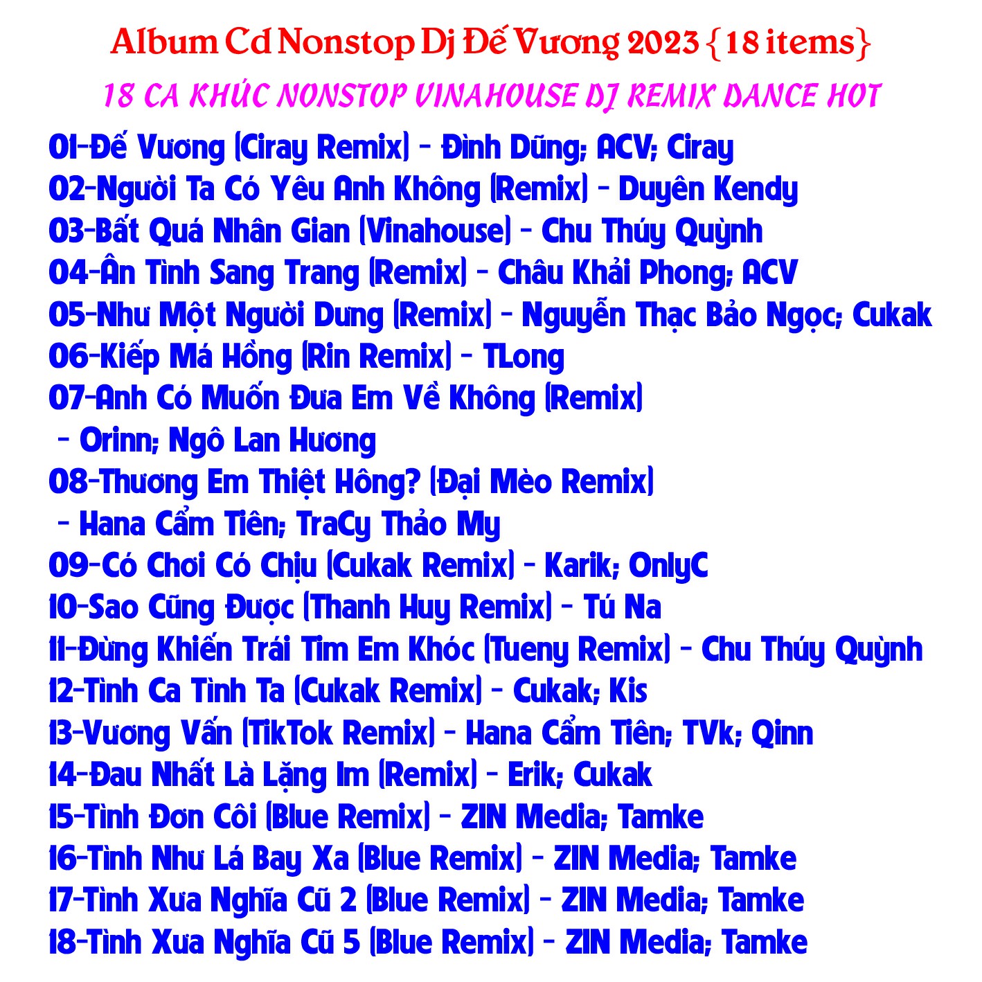 CD-REMIX : Cắt Đôi Nỗi Sầu Orinn Remix Hot Tiktok 18 Bài LossLess